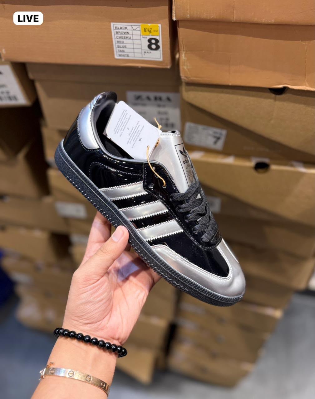 Buy Adid_ass Samba Atmos Black Silver Shoe - Image 3