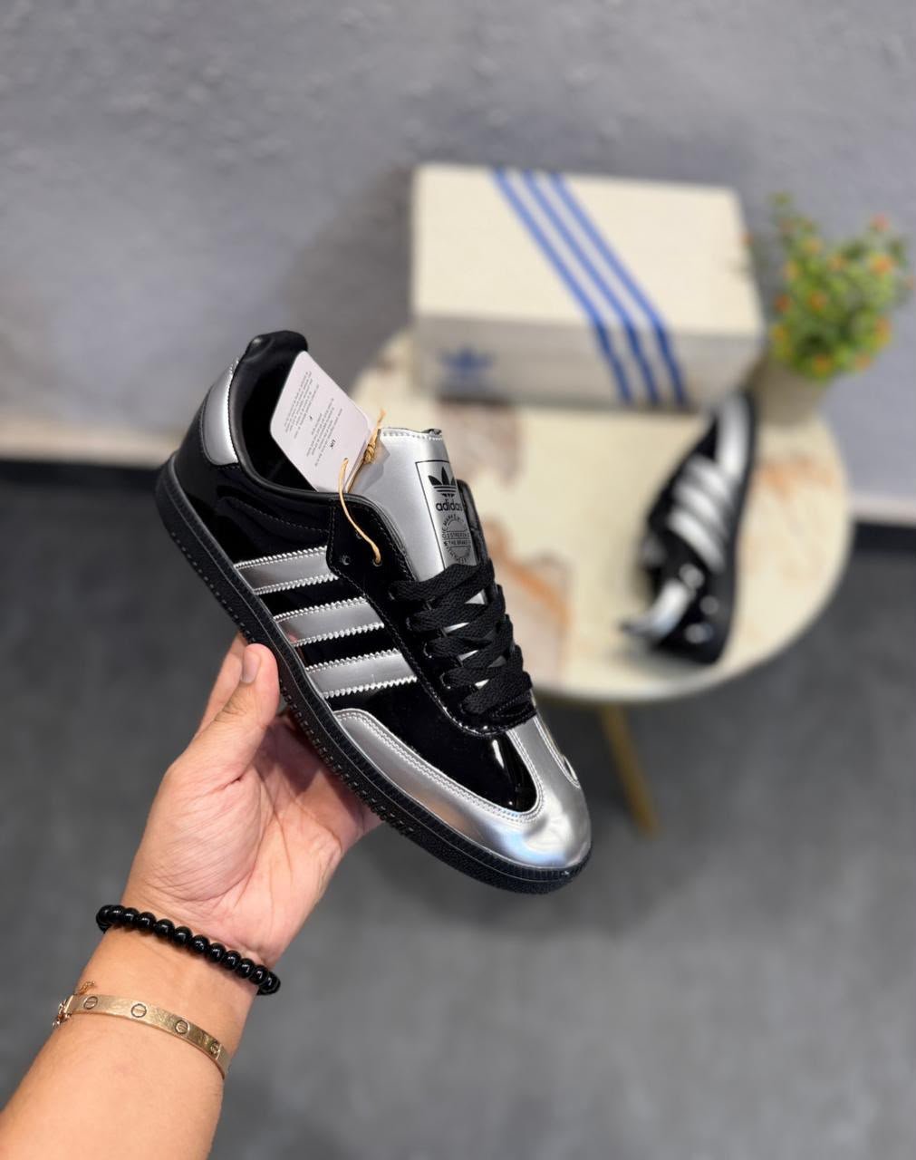 Buy Adid_ass Samba Atmos Black Silver Shoe