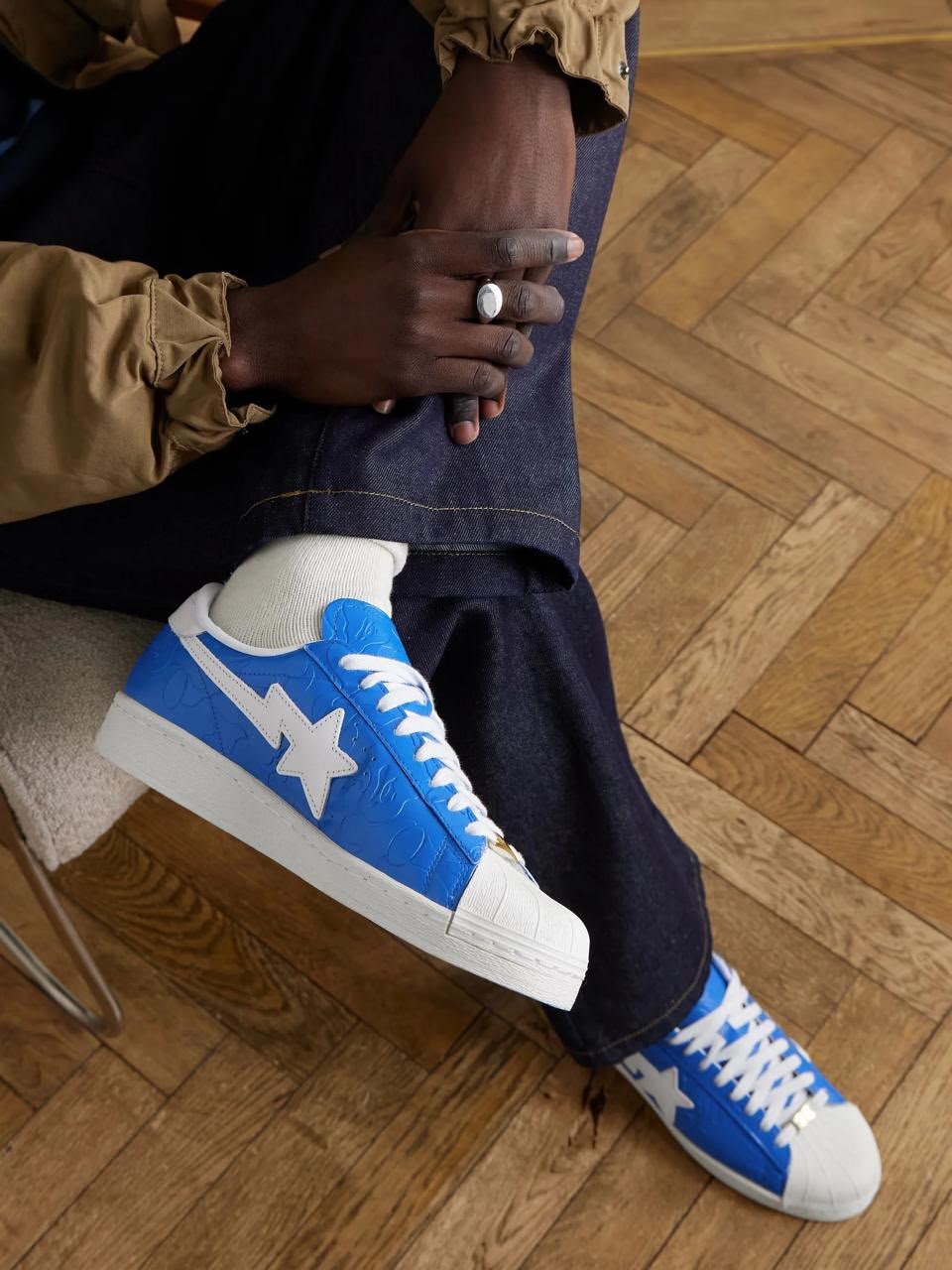 Buy Adid_ass Superstar BAPE Blue Shoes - Image 9