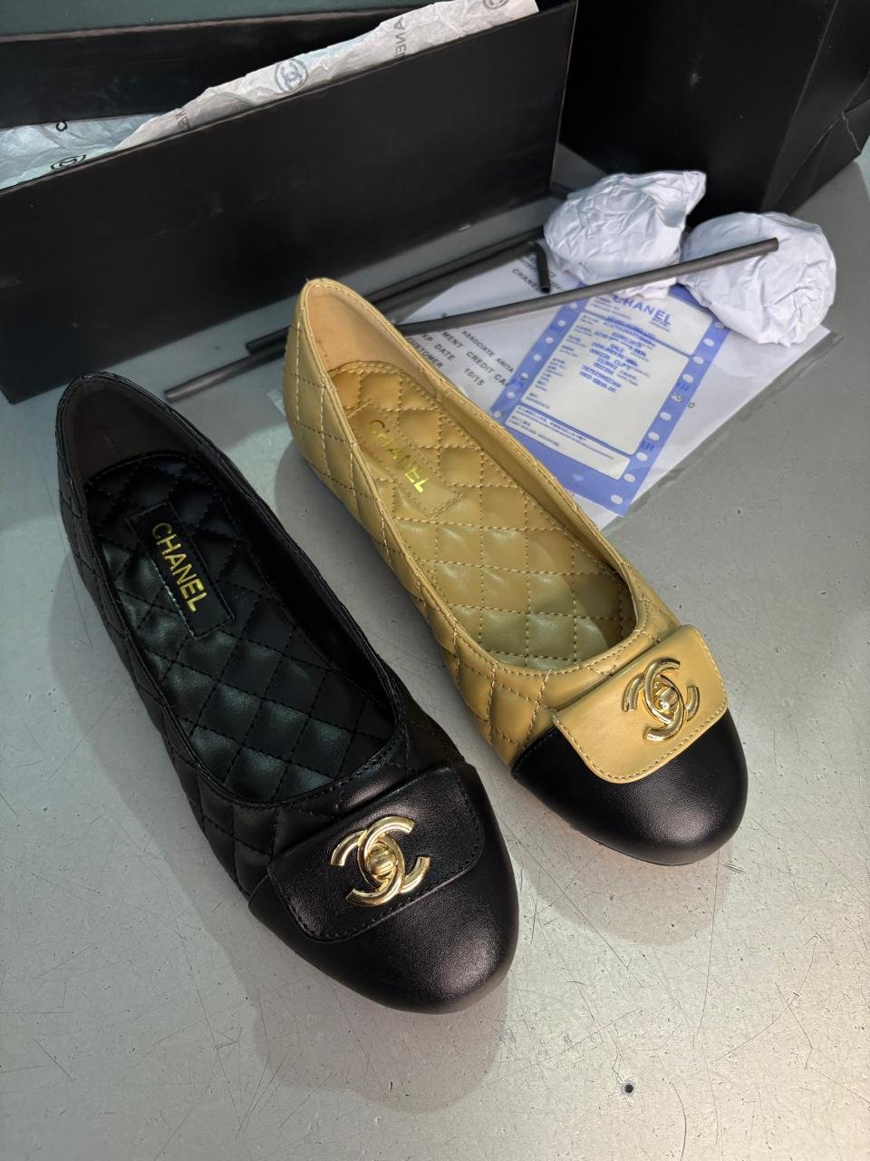 Buy Chan_ell Leather Ballet Flats