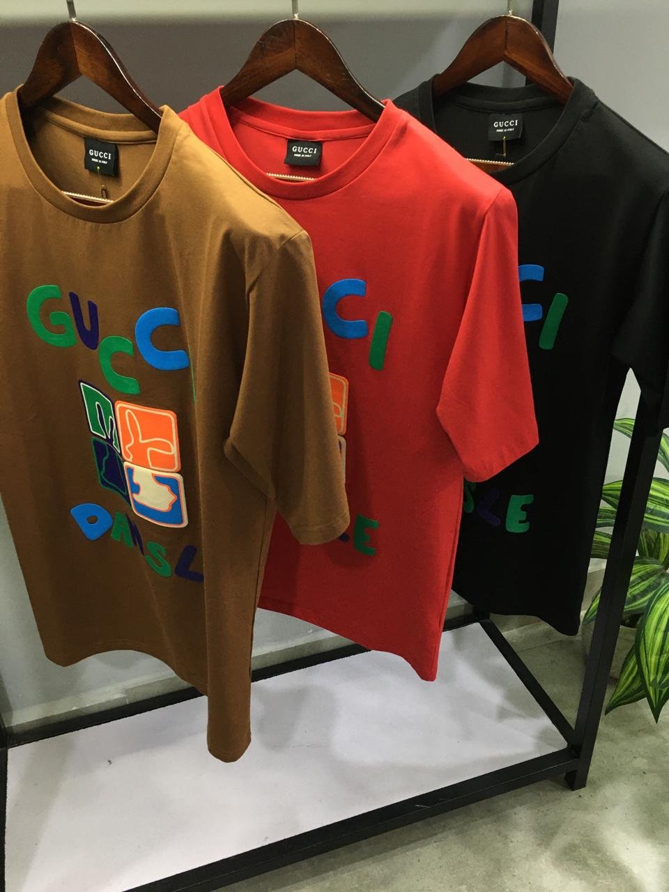 Buy Guc_cii Cotton Lycra Drop Shoulder Tee
