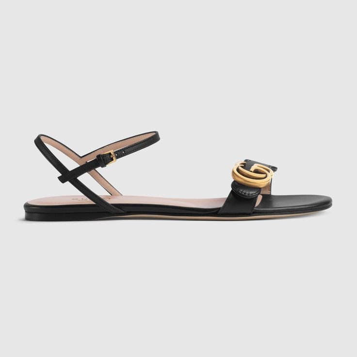 Buy Guc_cii Marmont GG Leather Flats - Image 7