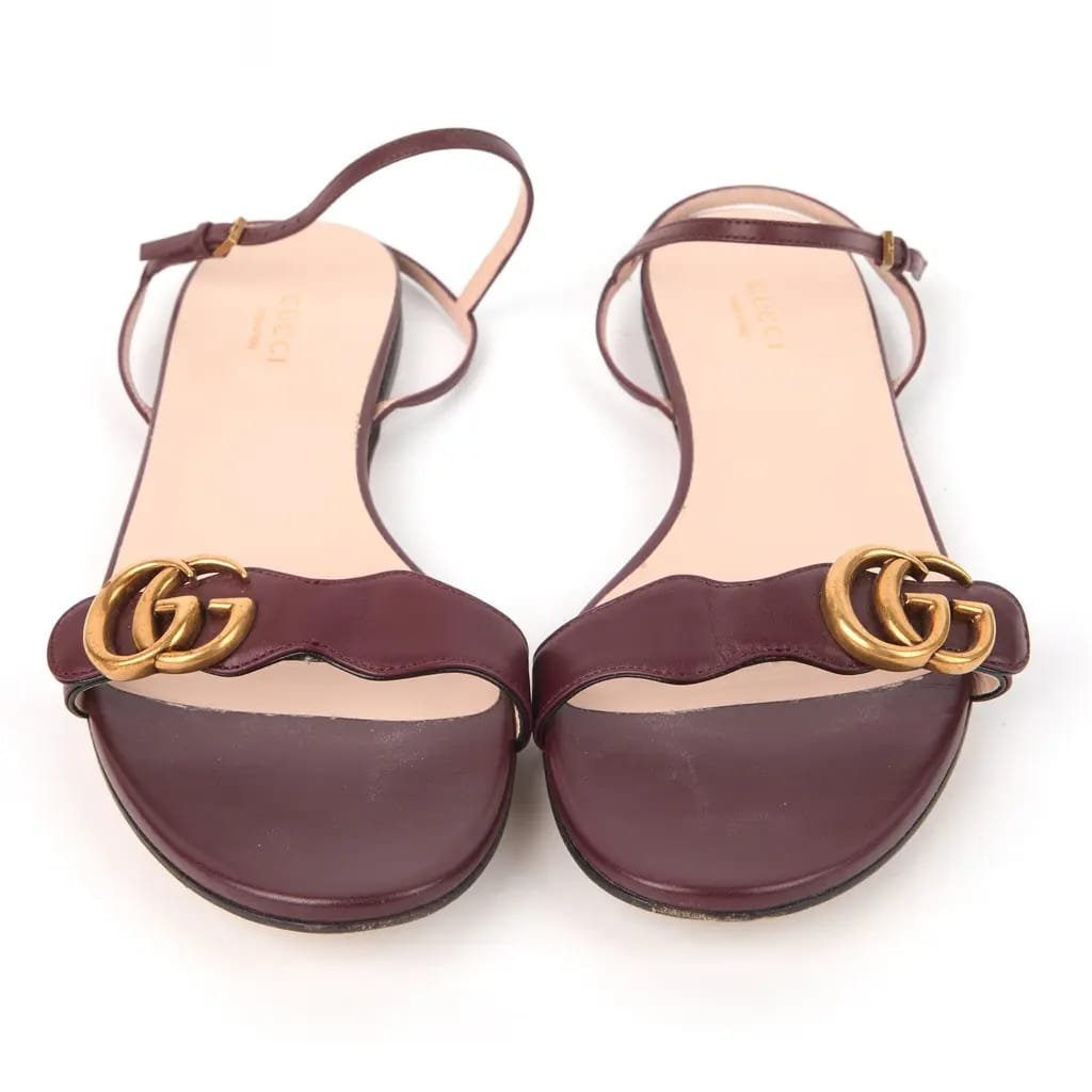 Buy Guc_cii Marmont GG Leather Flats - Image 15