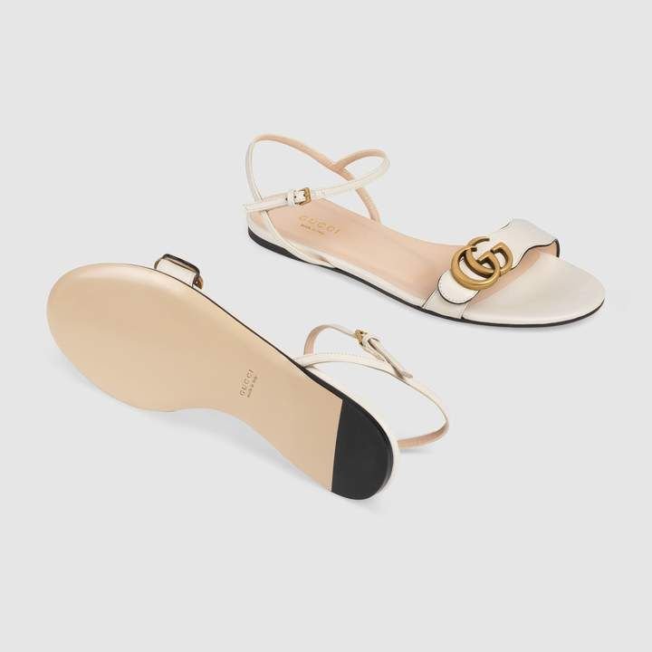 Buy Guc_cii Marmont GG Leather Flats - Image 2