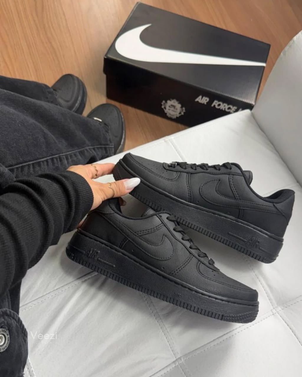 Buy Ni_kee Air Force 1 Triple Black Shoes - Image 7