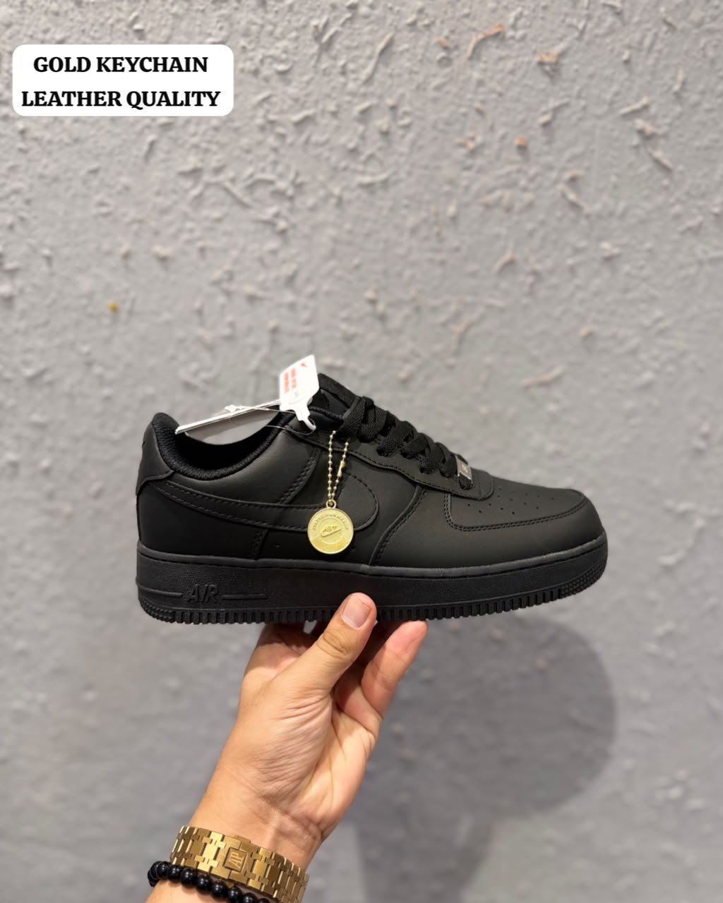 Buy Ni_kee Air Force 1 Triple Black Shoes - Image 3