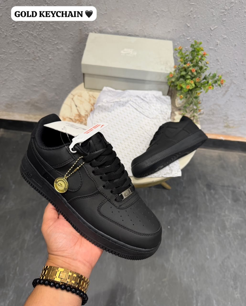 Buy Ni_kee Air Force 1 Triple Black Shoes - Image 4