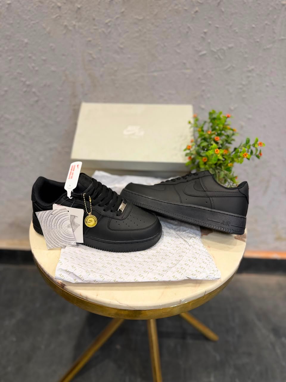 Buy Ni_kee Air Force 1 Triple Black Shoes - Image 5