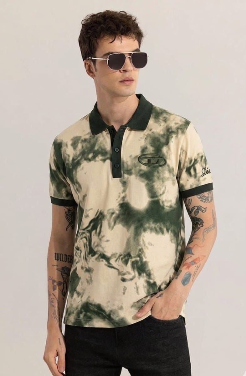 Buy Premium Washed Polo Collar T-Shirt - Image 6
