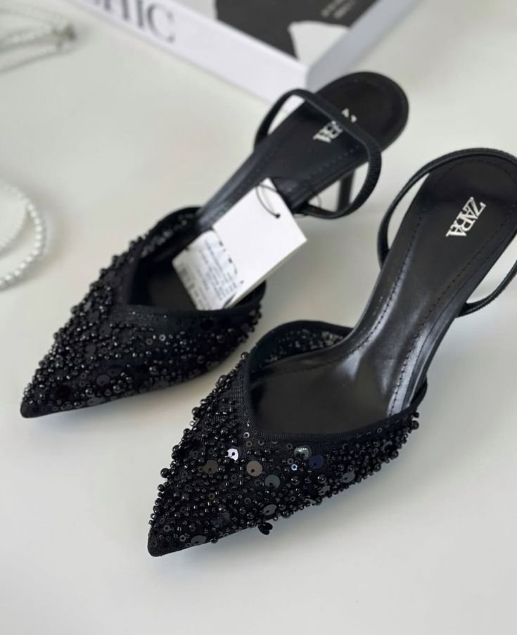 Buy Za_raa Rhinestone Slingback Heels