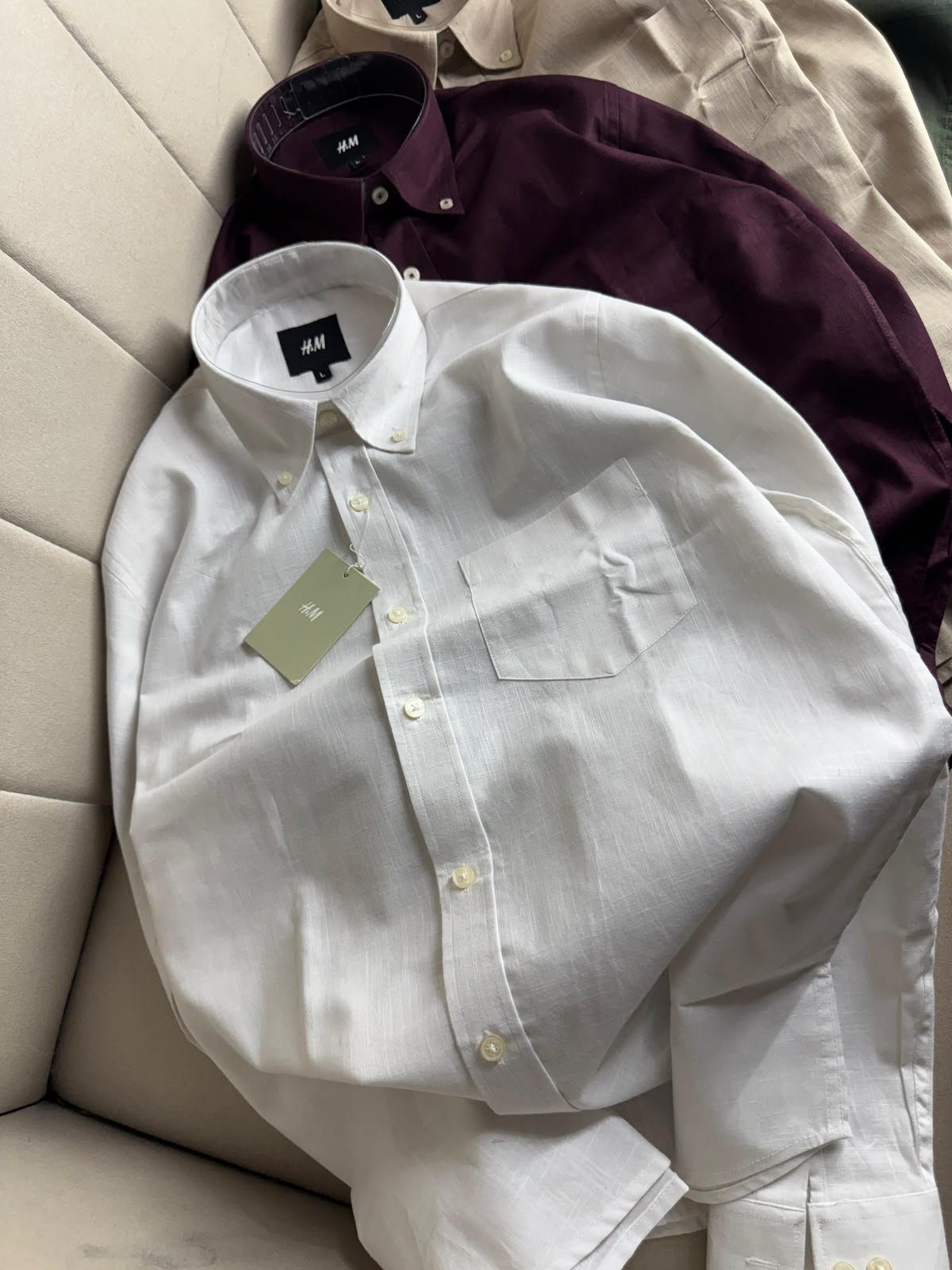 Premium Linen Cotton Plain Shirt Men - Image 4