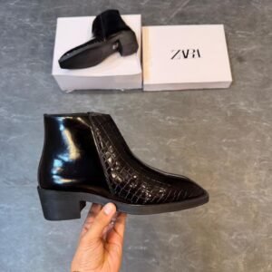 BUY ZA_RAA CROCO T ZIP BOOTS