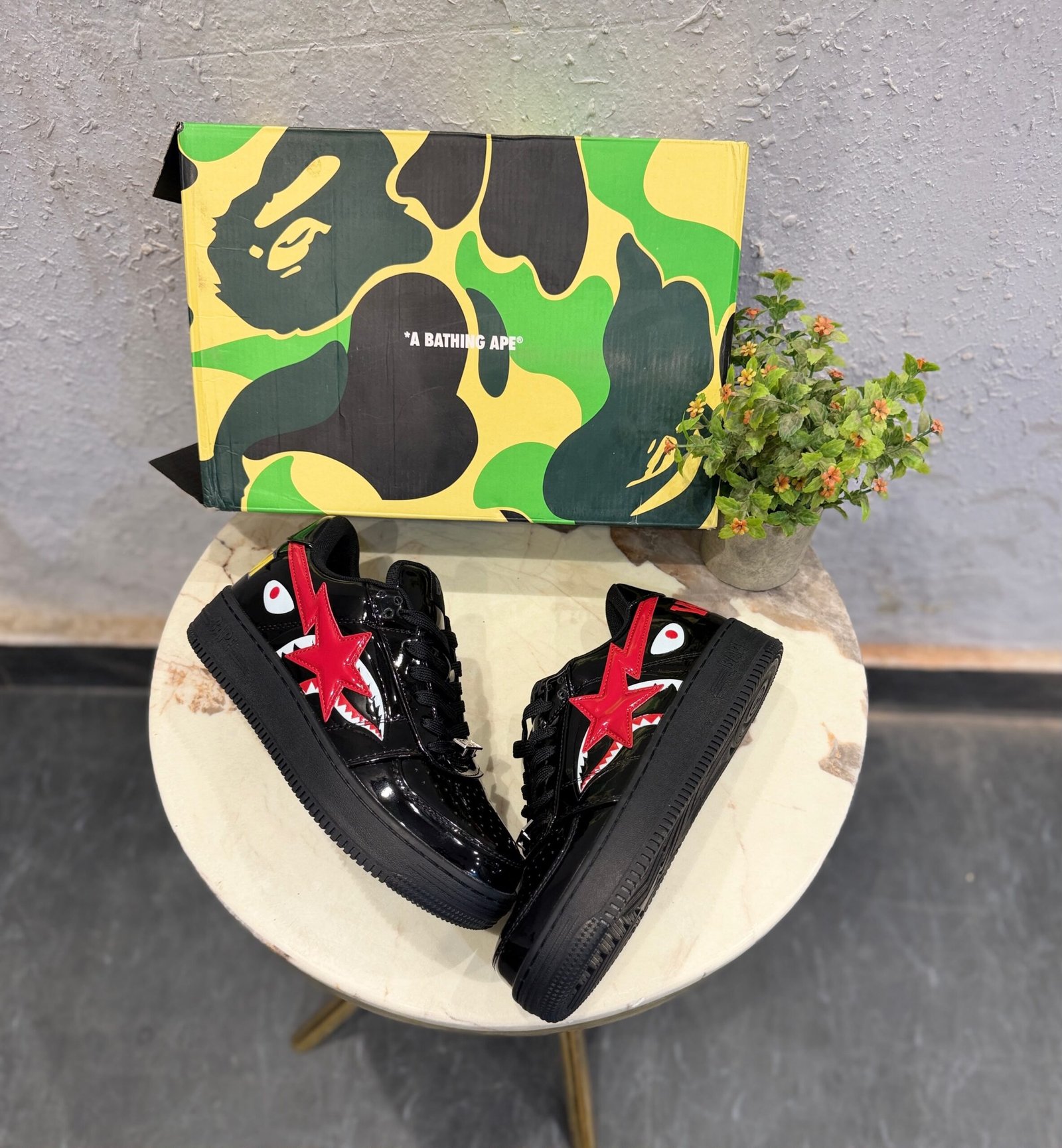 Buy BAPE STA OS Black Red Sneakers Sale! - Image 5