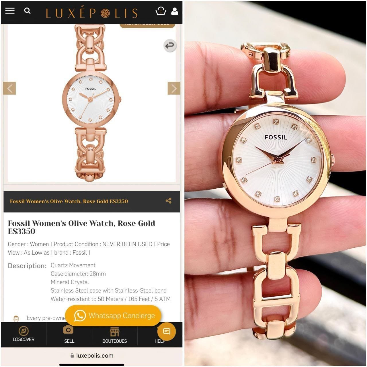 Buy Foss_ill Olive Women Watch Online - Image 3
