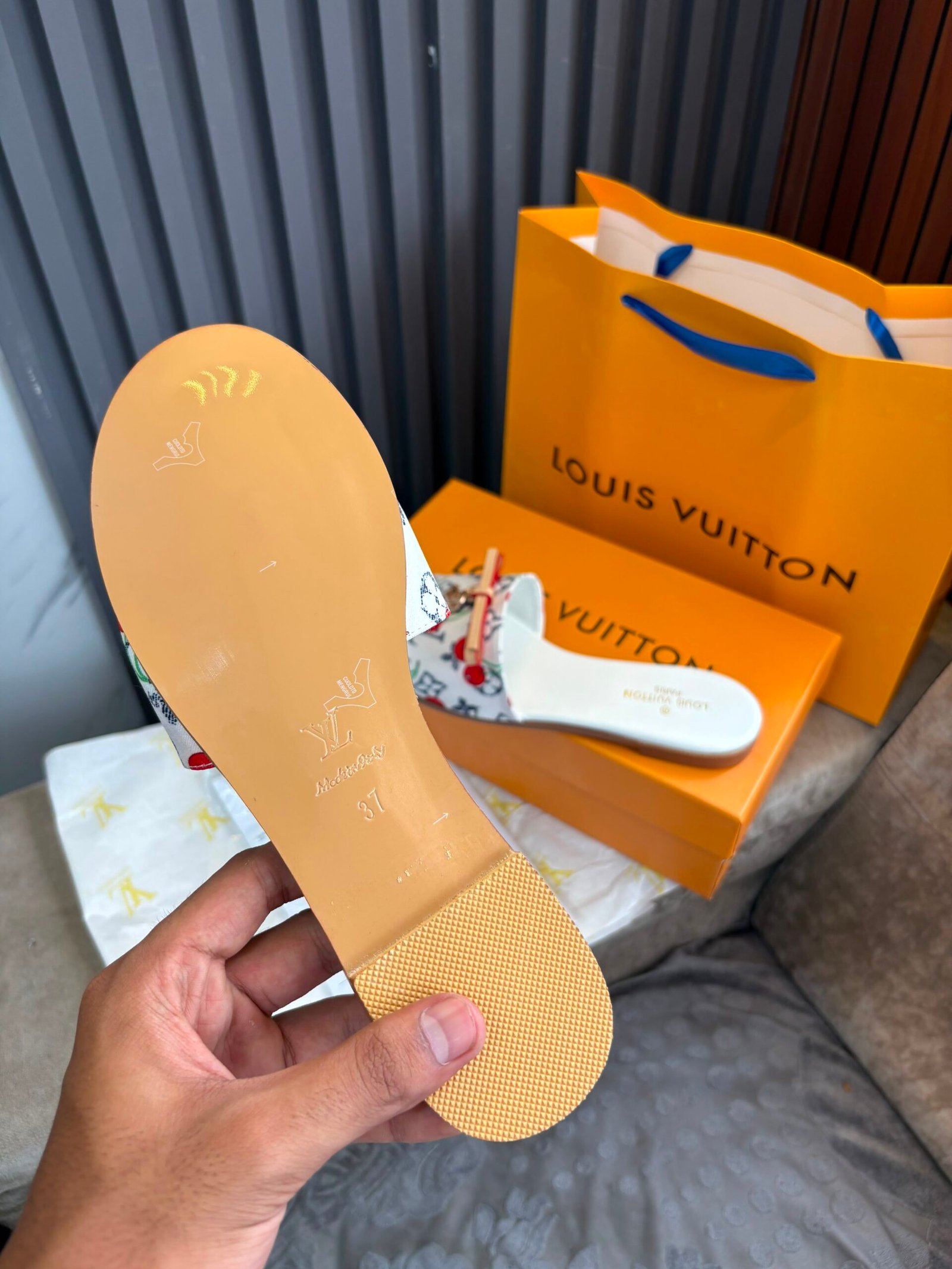 Buy LV x Murakami Lily Flat Mules Luxury - Image 11
