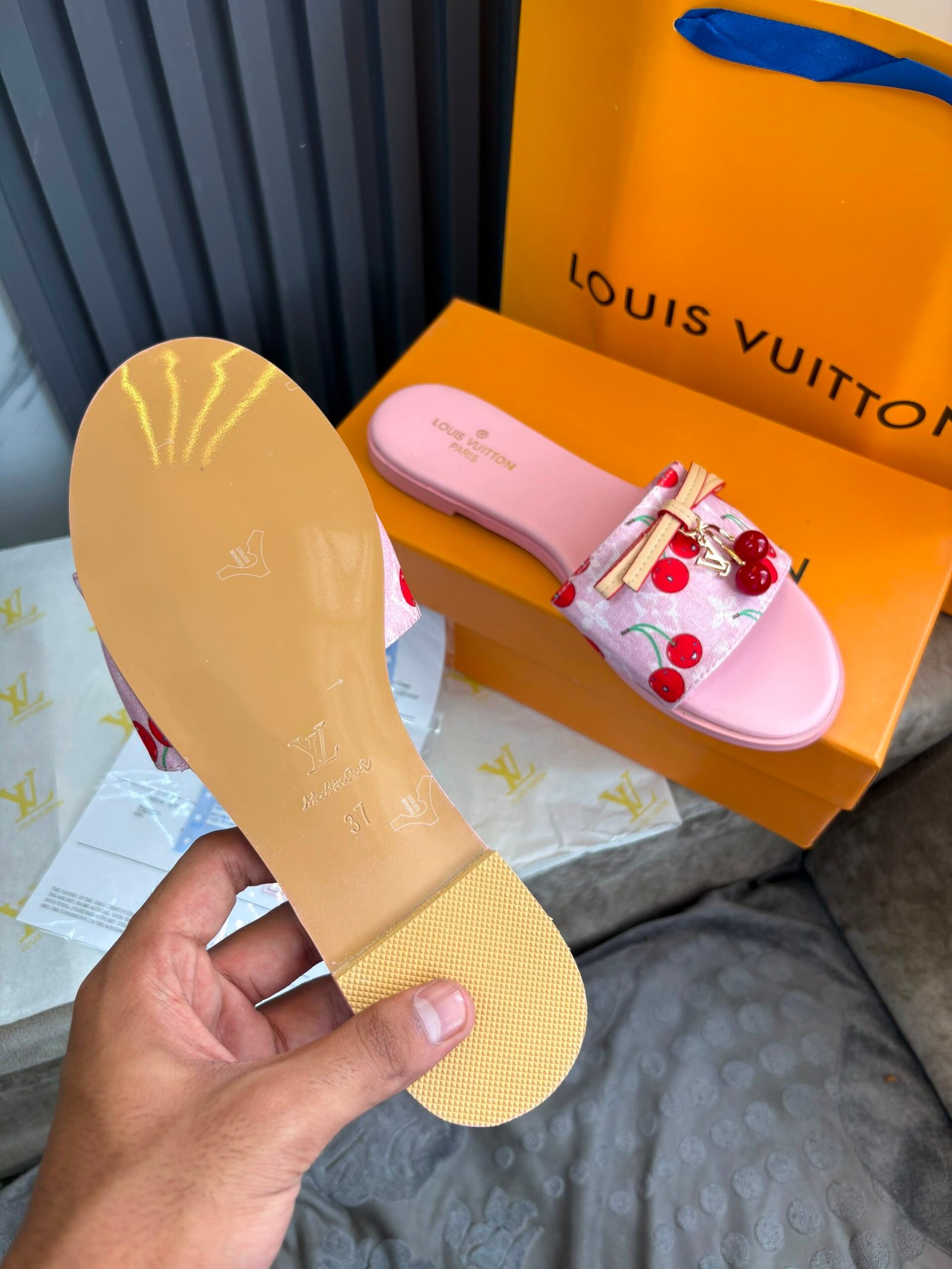 Buy LV x Murakami Lily Flat Mules Luxury - Image 7