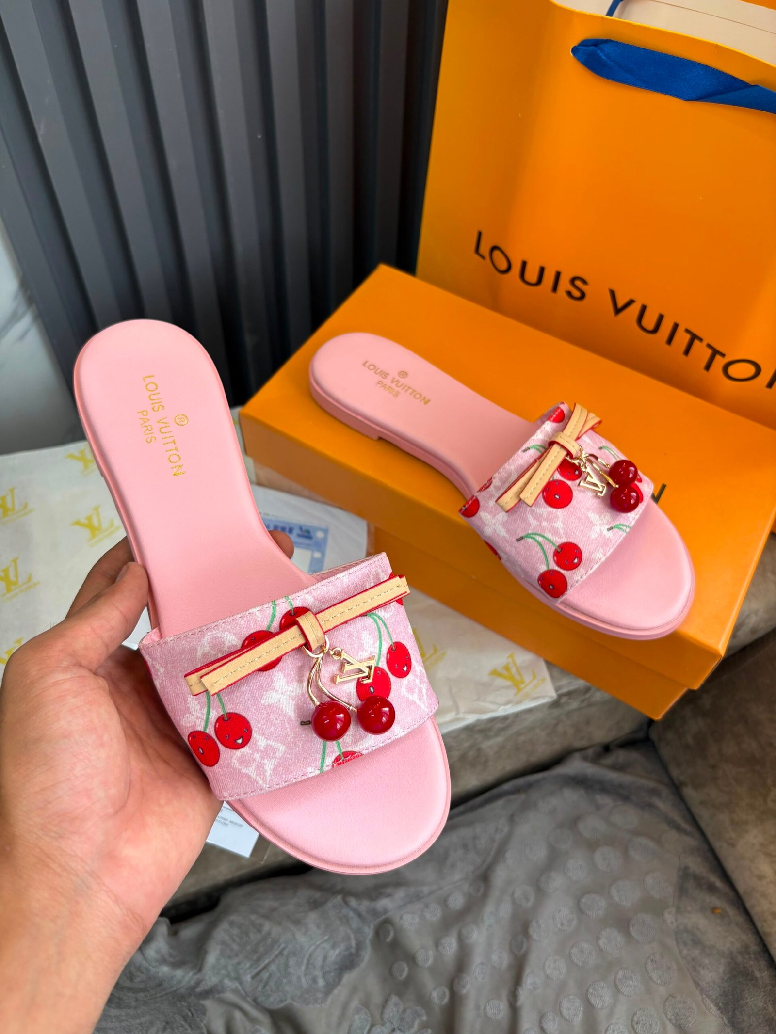 Buy LV x Murakami Lily Flat Mules Luxury - Image 6