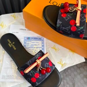 Buy LV x Murakami Lily Flat Mules Luxury