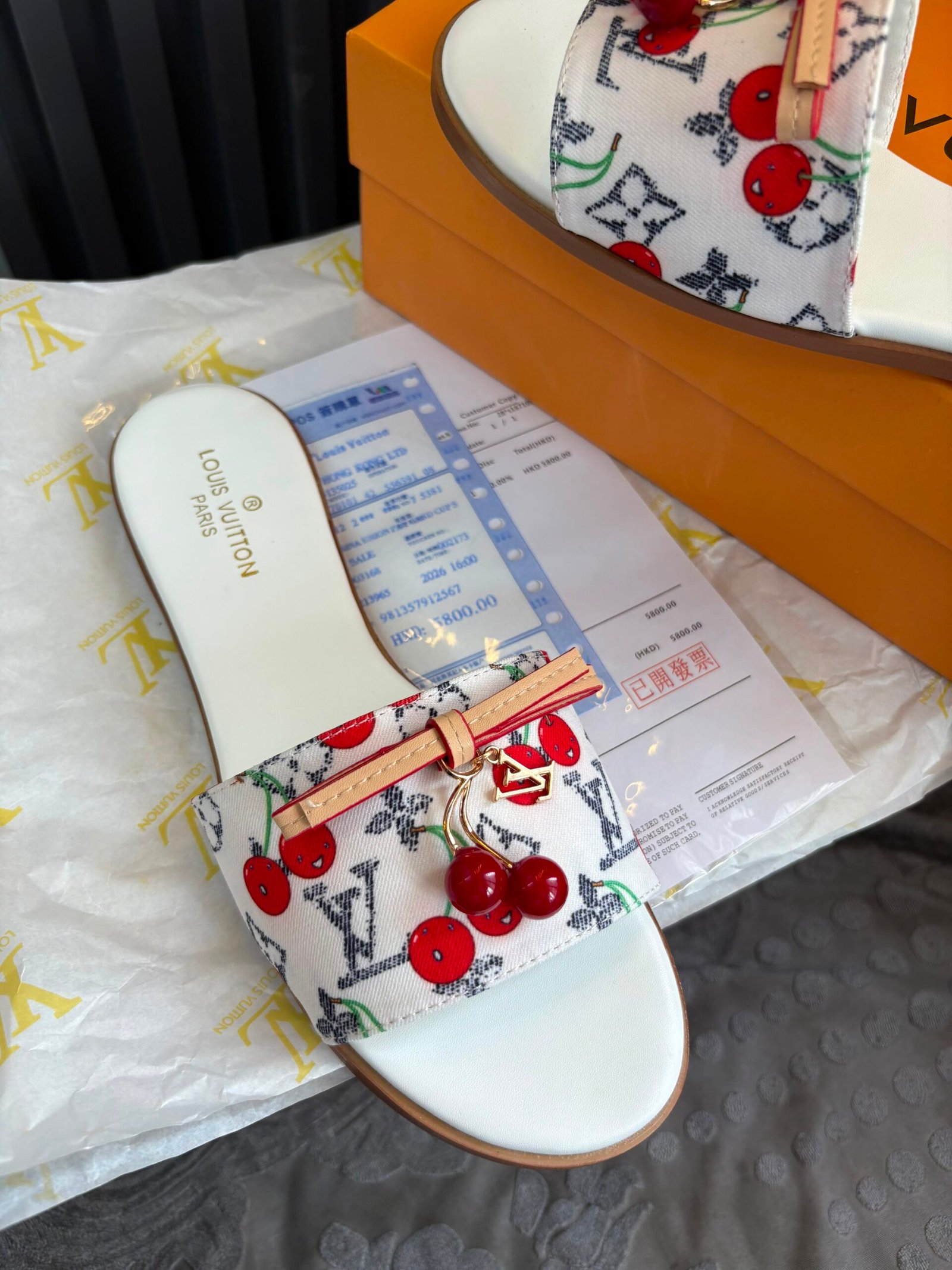 Buy LV x Murakami Lily Flat Mules Luxury - Image 9