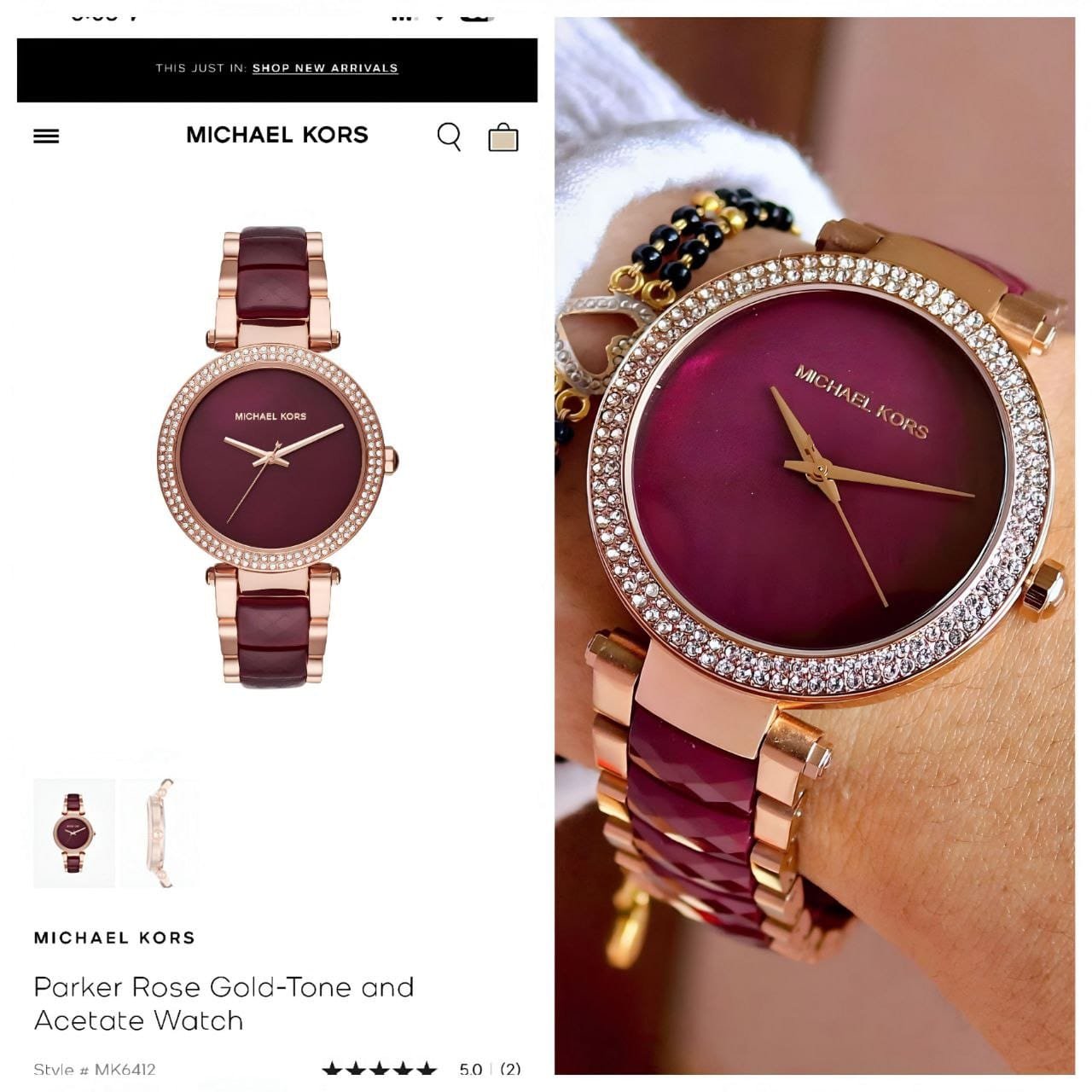 Buy Michae_l Ko_rss Parker Purple Watch