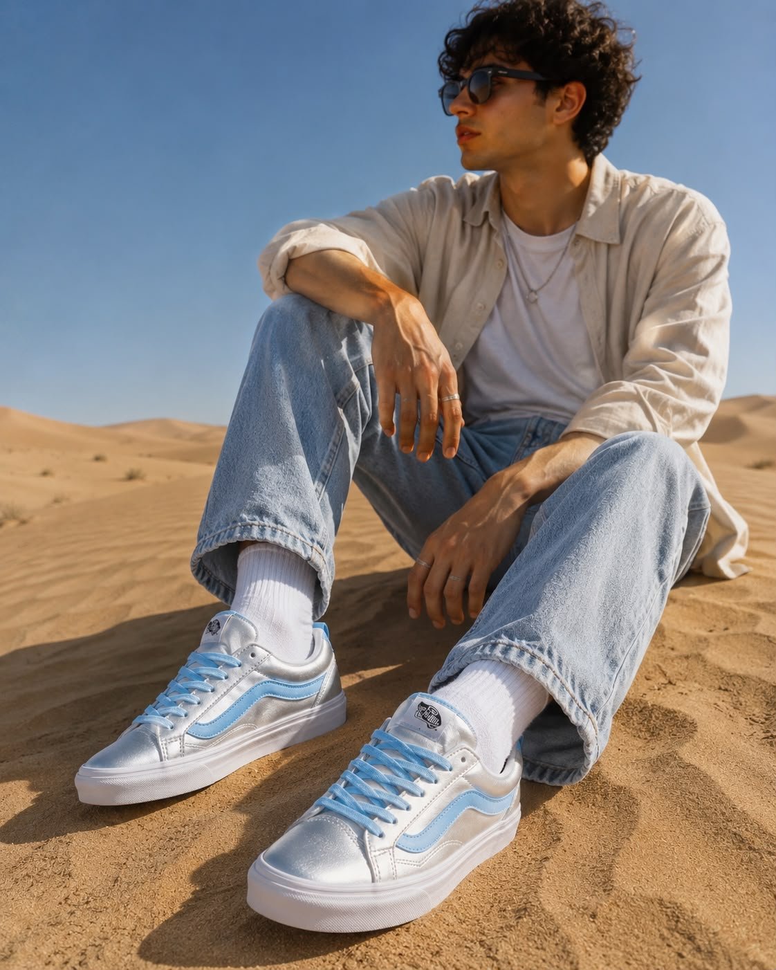 Buy Va_nss Old Skool Knu Metallic Sky Pro+ - Image 7