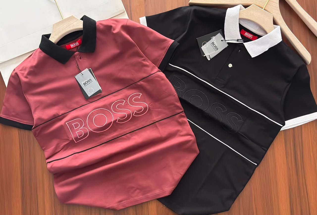 Buy BOSS Premium Collar T-Shirt Men - Image 3
