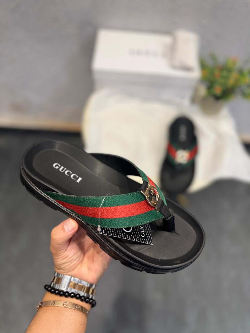 Buy GUC_CII Logo Flip Flops for Men Sale
