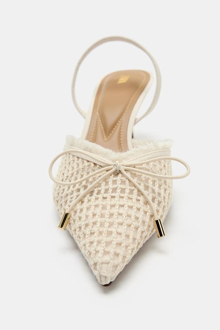 Buy ZA_RAA Slingback Shoes With Bow Online - Image 3