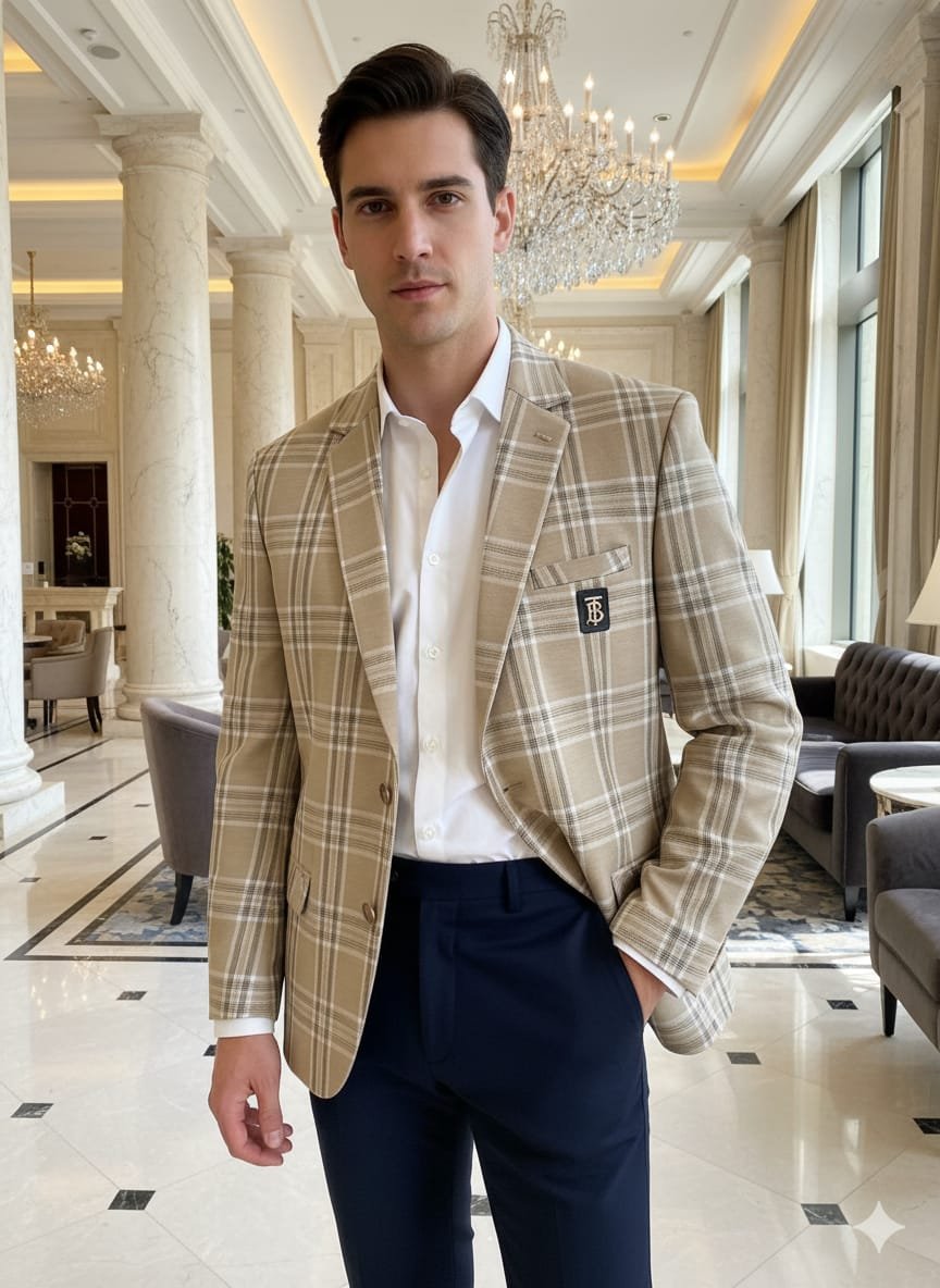 First Copy Burberry Fabric Blazers for Men - Image 5