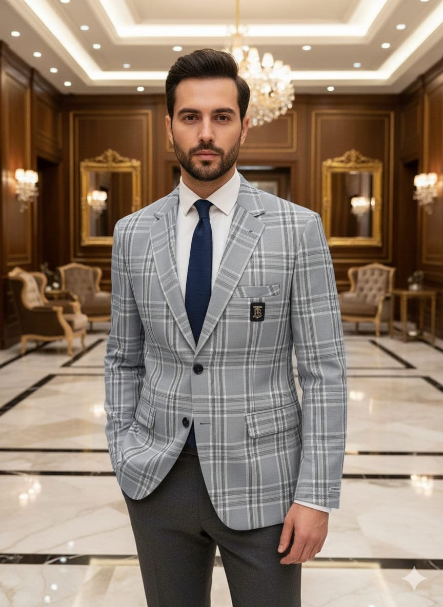 First Copy Burberry Fabric Blazers for Men - Image 7