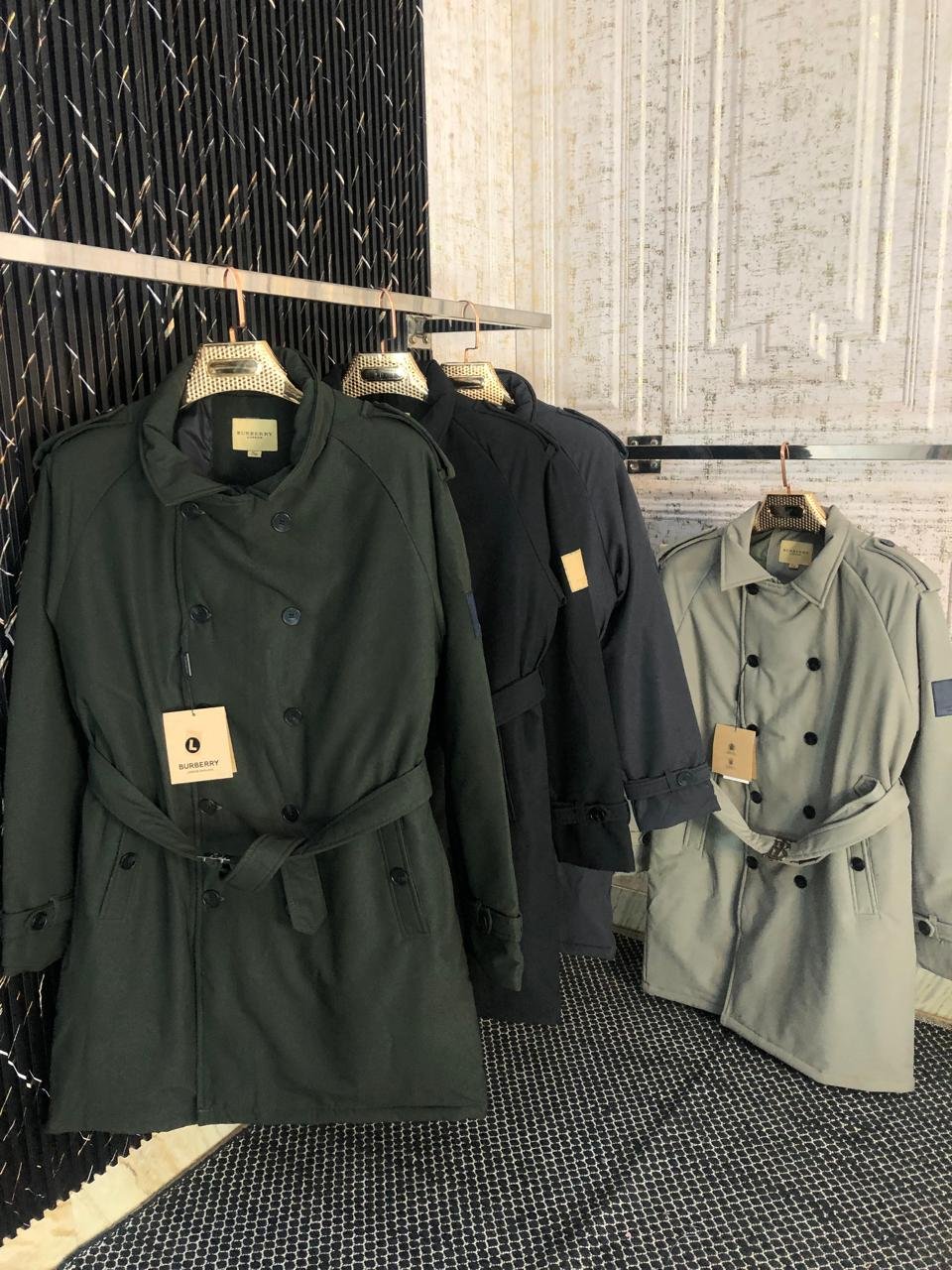 First Copy Burberry Imported Padded Overcoat - Image 2