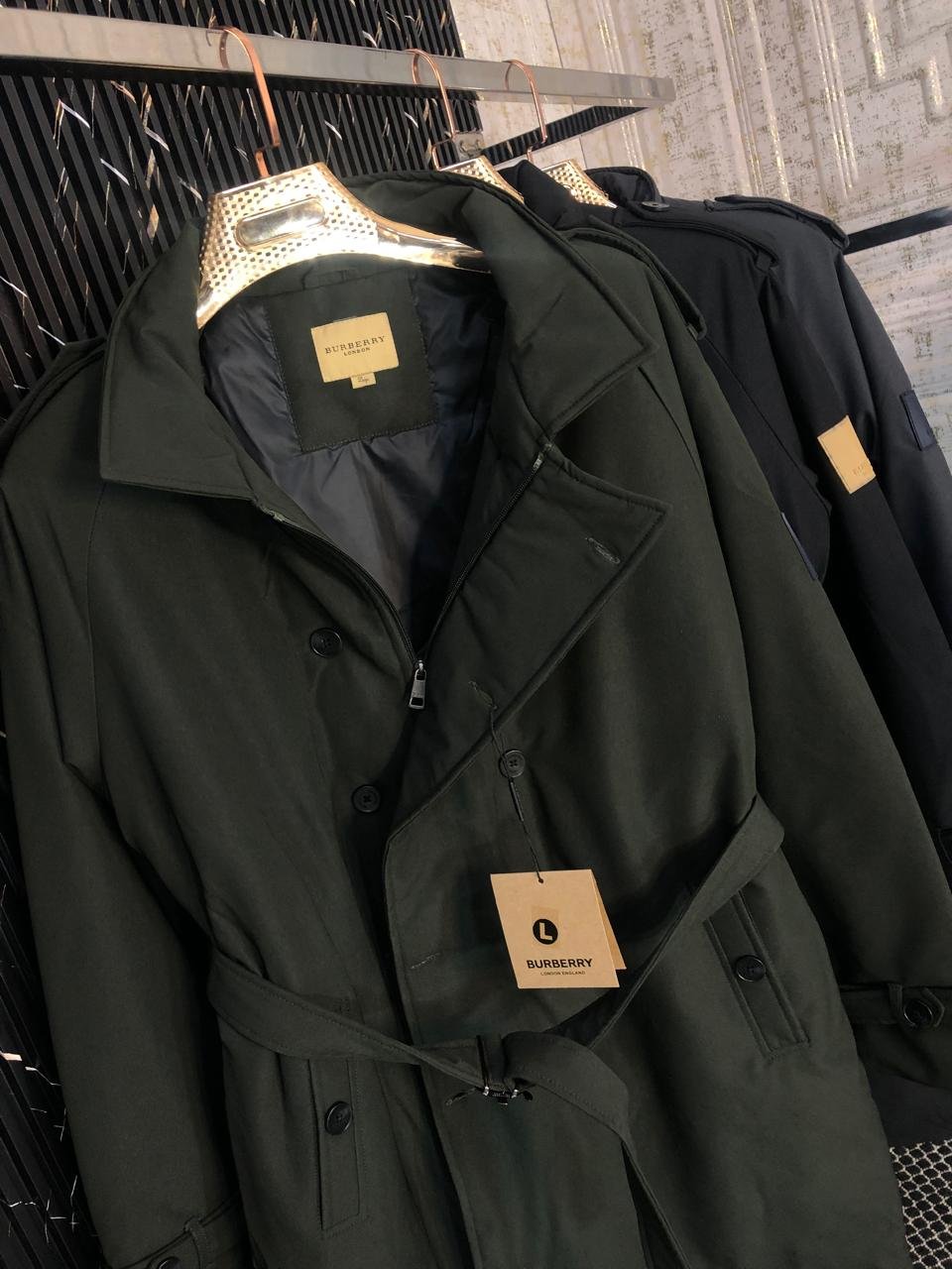 First Copy Burberry Imported Padded Overcoat - Image 7