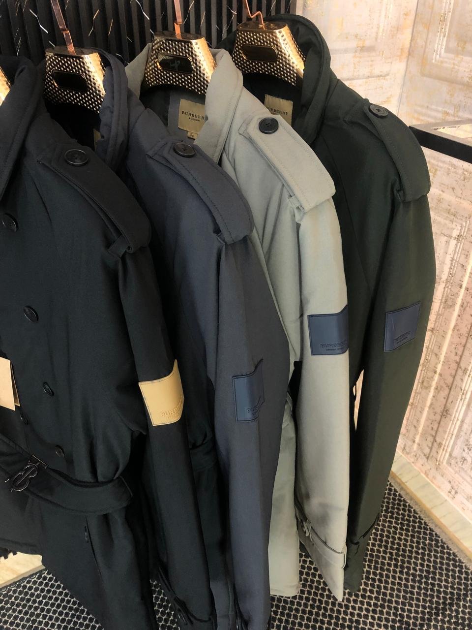 First Copy Burberry Imported Padded Overcoat - Image 6