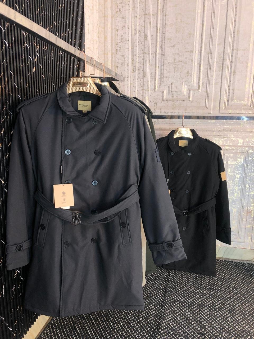 First Copy Burberry Imported Padded Overcoat - Image 5