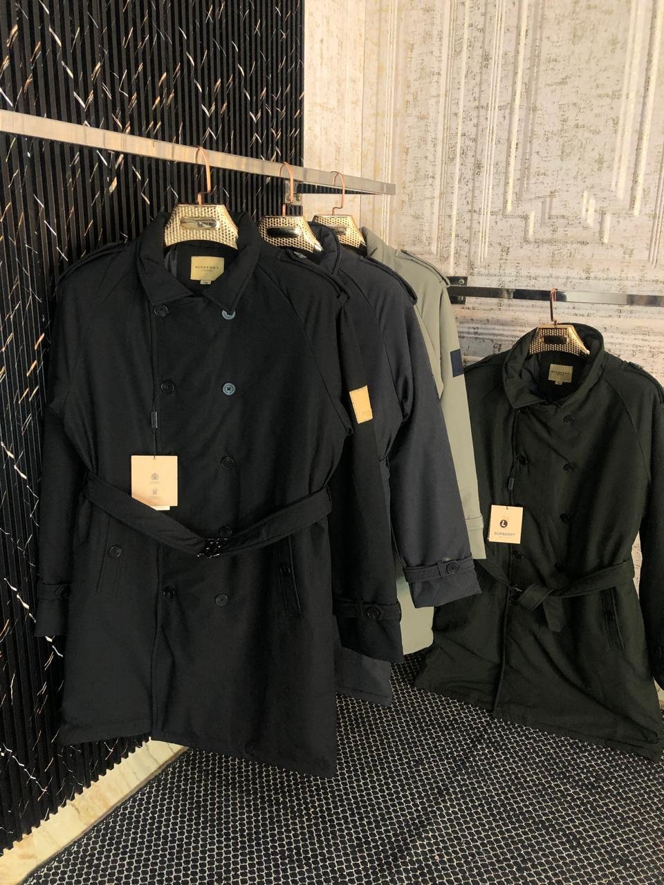 First Copy Burberry Imported Padded Overcoat - Image 4