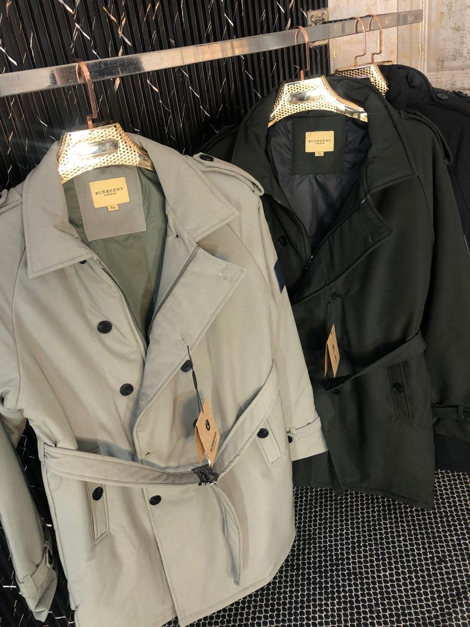 First Copy Burberry Imported Padded Overcoat - Image 11