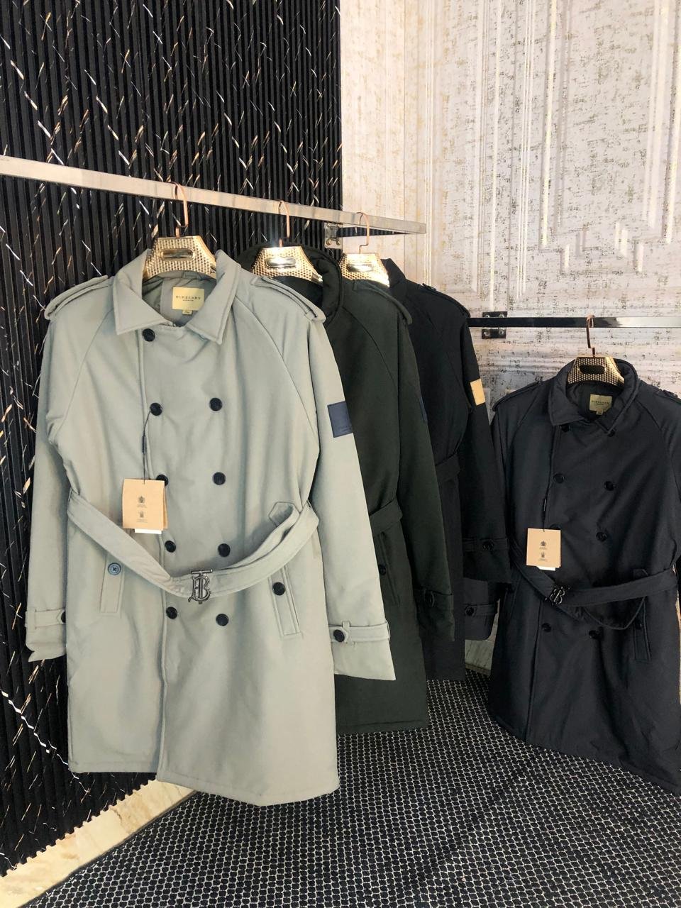 First Copy Burberry Imported Padded Overcoat - Image 3