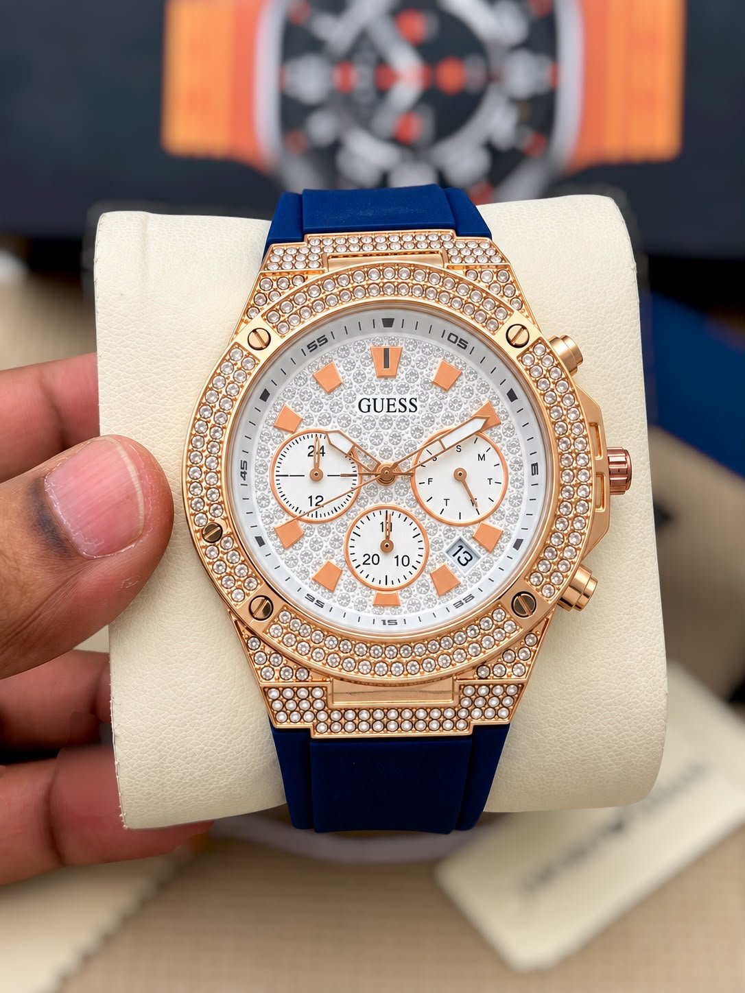 First Copy Guess Diamond Dial Watch for Men - Image 2