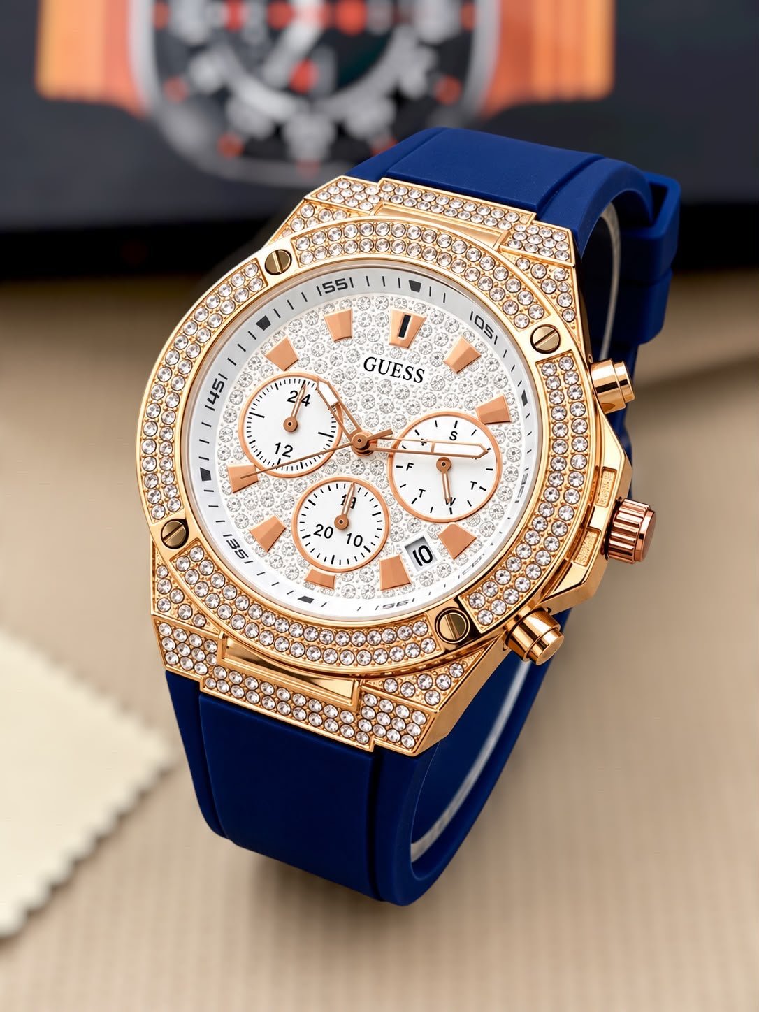 First Copy Guess Diamond Dial Watch for Men - Image 3