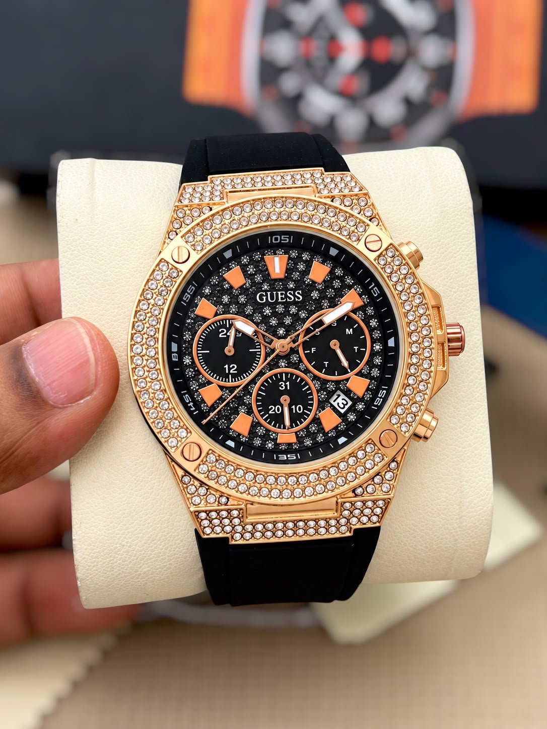 First Copy Guess Diamond Dial Watch for Men