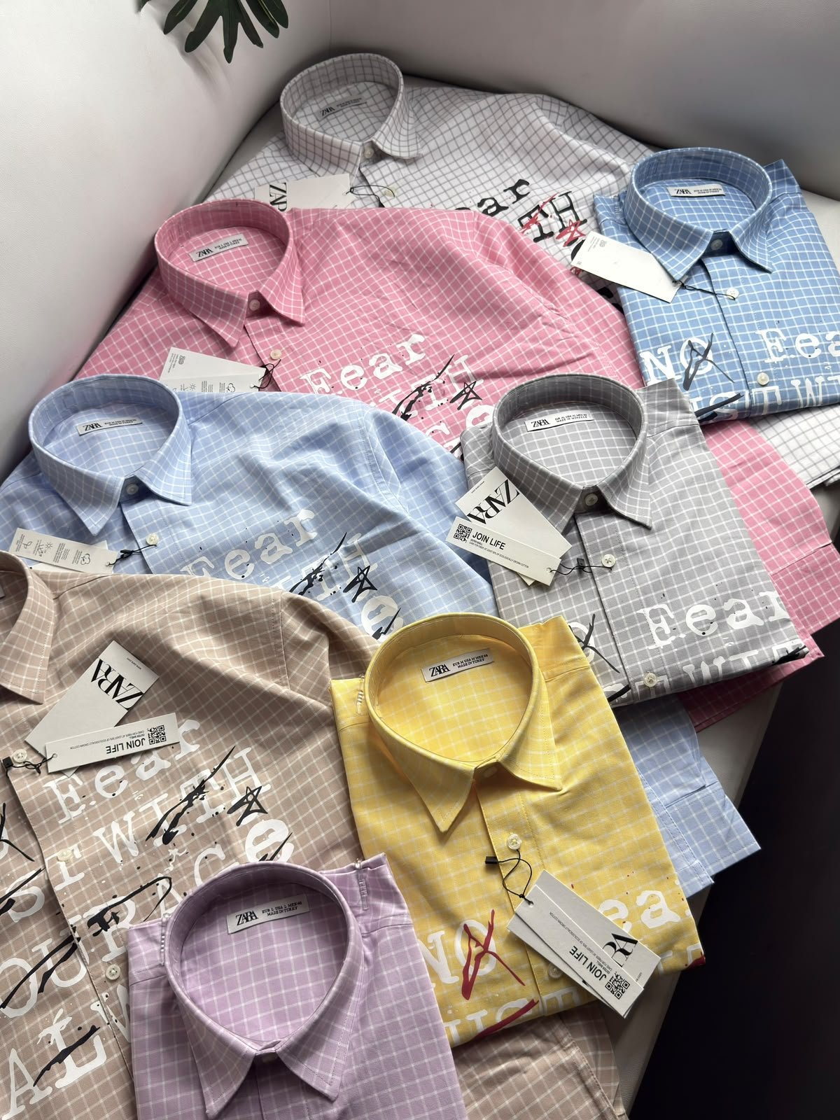 First Copy Zara Premium Boxy Fit Check Shirt - Image 6