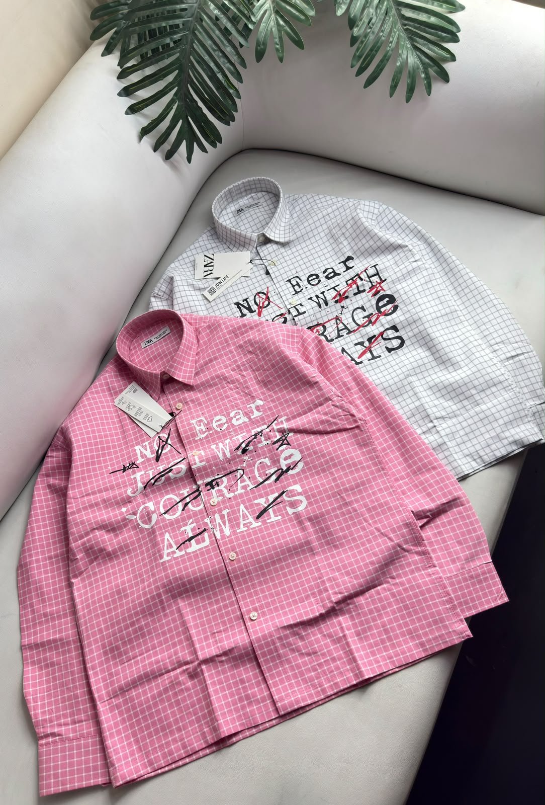 First Copy Zara Premium Boxy Fit Check Shirt - Image 5