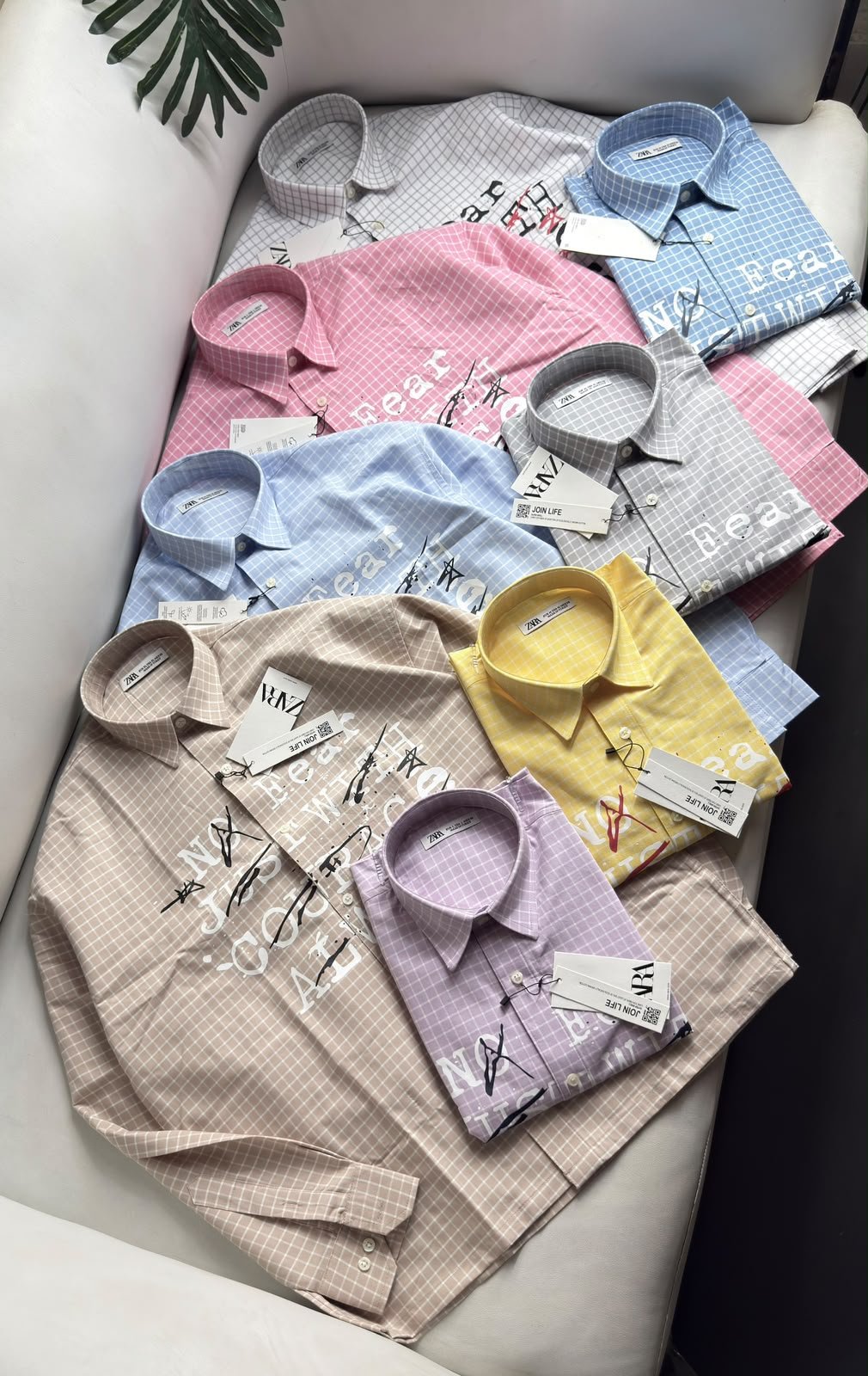 First Copy Zara Premium Boxy Fit Check Shirt