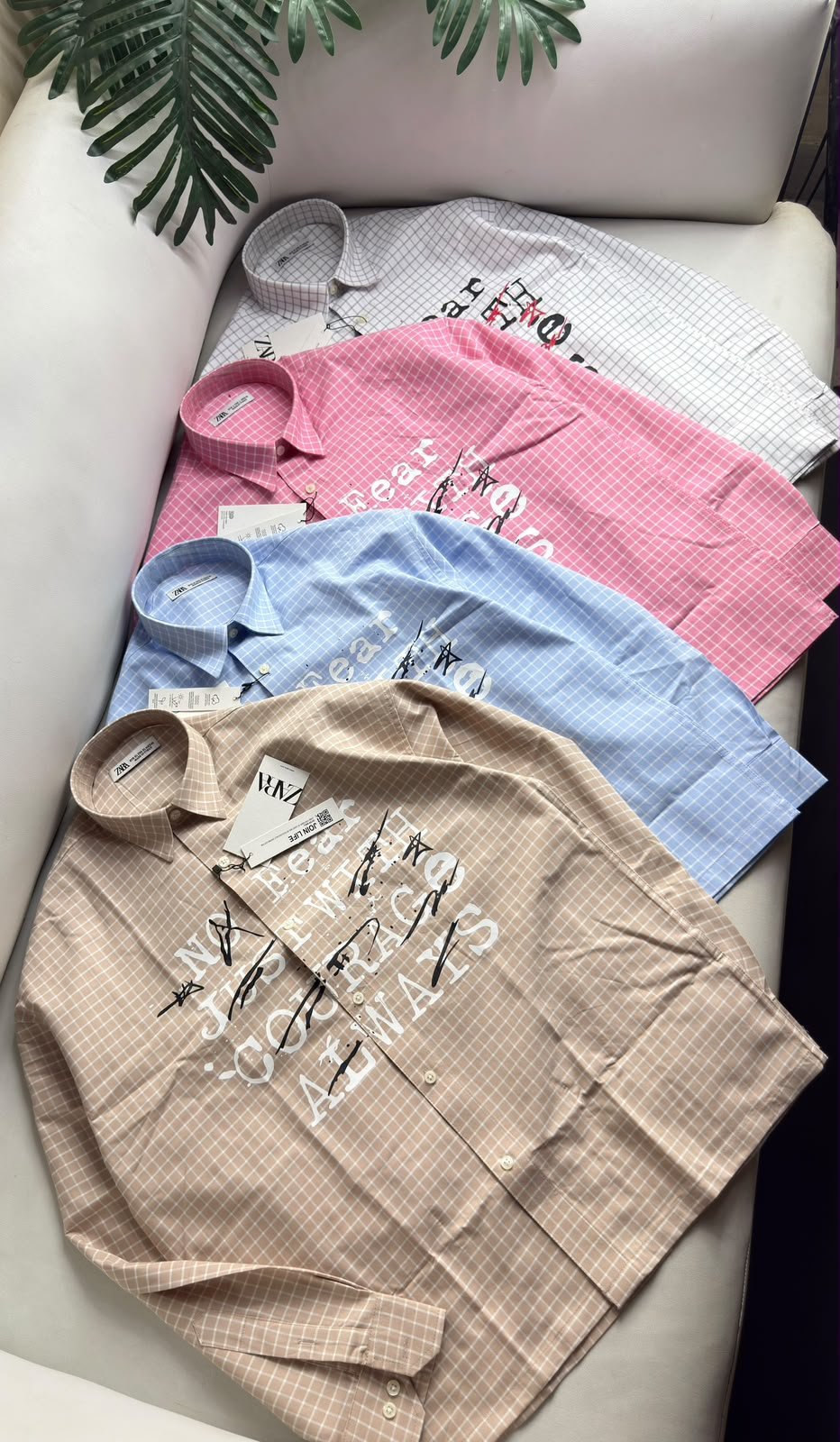 First Copy Zara Premium Boxy Fit Check Shirt - Image 3