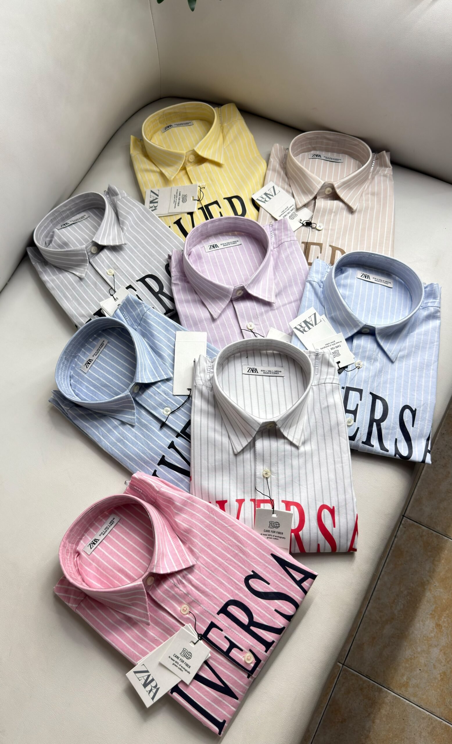 First Copy Zara Style Boxy Fit Oxford Stripe Shirt